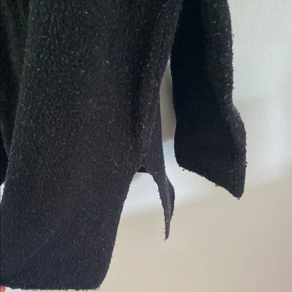 urban outfitters black benny fuzzy mock neck sweater - Picture 3 of 4